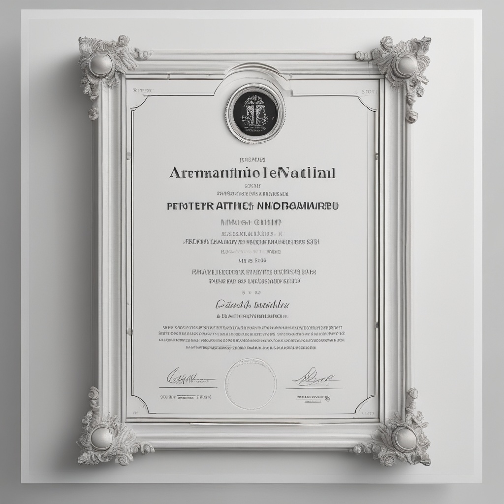 Display of a prestigious international programming and AI test certificate